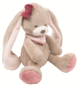 Peluche Hochet Lapin Nina - 15 cm